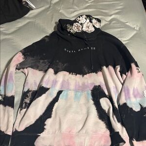 Civil regime pink purple and blue tie dye hoodie size large